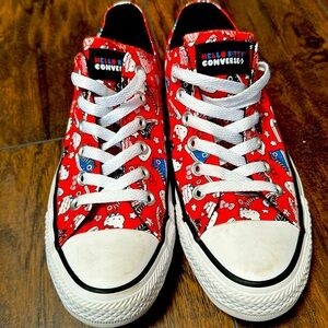 Hello Kitty Converse Shoe Womens 8 Men’s 6. Worn once